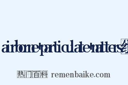 airborne+particulate+matters组词是什么意思的图片